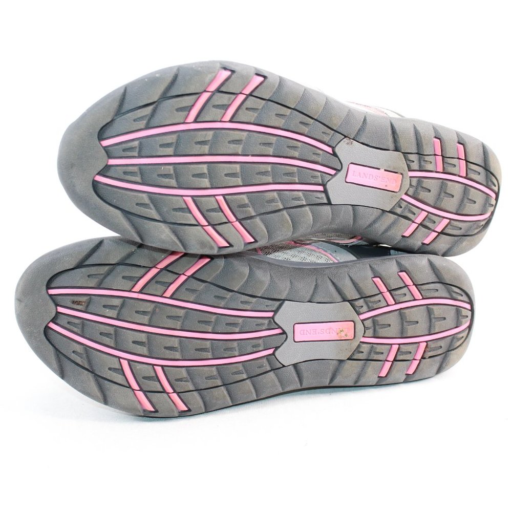Lands' End Gray Pink Mesh Walking Sneakers Shoes - Picture 8 of 9